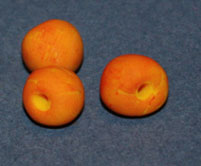 Dollhouse Miniature Set Of 3 Peaches